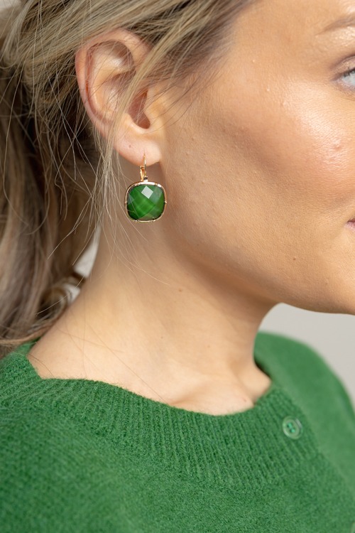 Stone Dangle Earring, Green - 1007-106.jpg