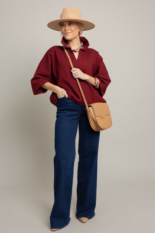 Ashton Collared Sweater, Burgundy - 1007-118h.jpg