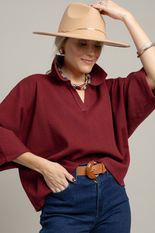Ashton Collared Sweater, Burgundy - 1007-121.jpg
