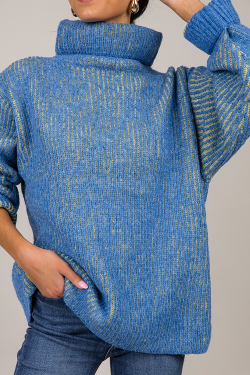 On The Double Sweater, Spanish Blue