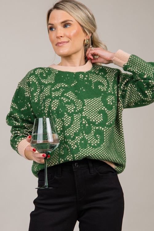 Jenn Pattern Sweater, Green Taupe - 1007-134.jpg