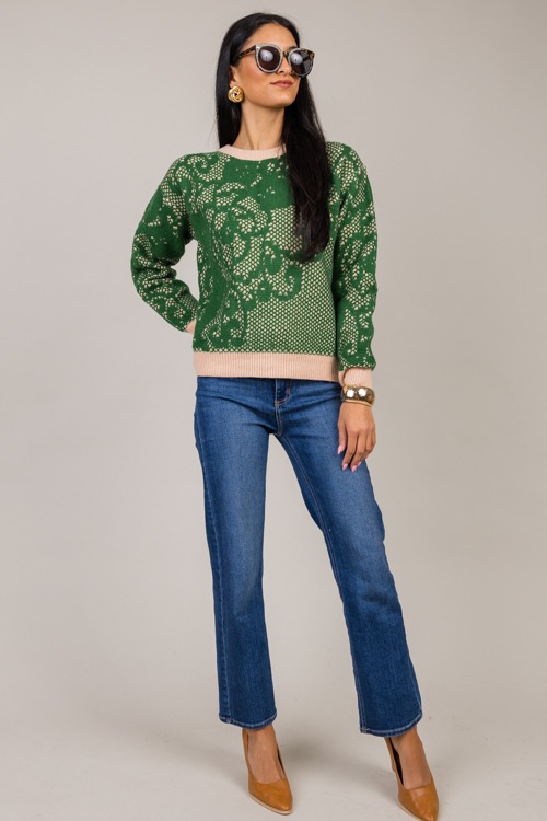 Jenn Pattern Sweater, Green Taupe - 1007-135.jpg