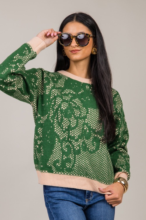 Jenn Pattern Sweater, Green Taupe - 1007-136.jpg