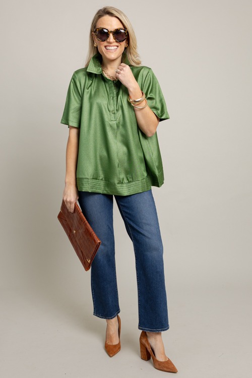 Shimmering Collared Shirt, Green - 1007-138.jpg