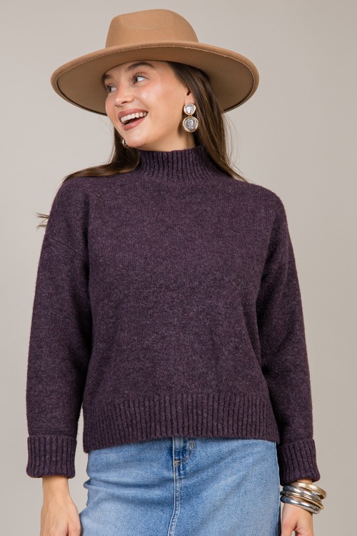 Ellen Sweater, Dark Plum