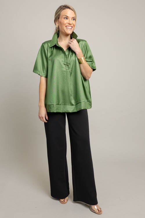 Shimmering Collared Shirt, Green - 1007-142.jpg