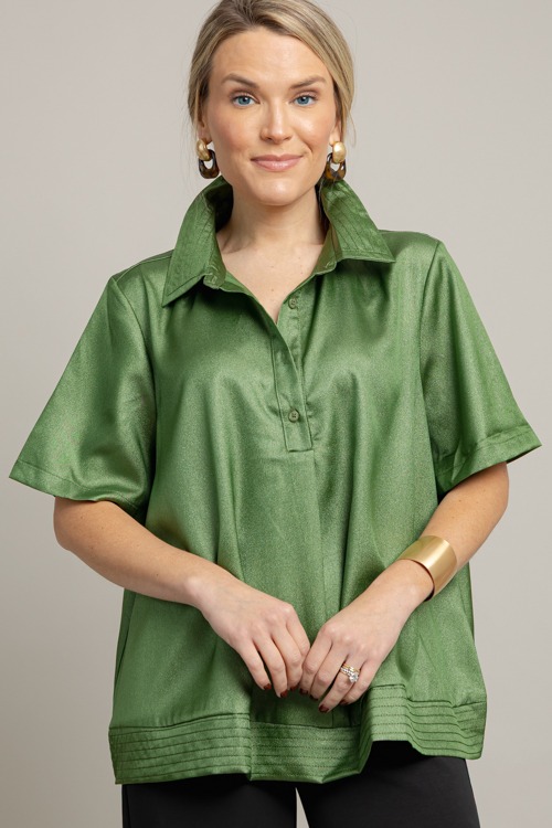 Shimmering Collared Shirt, Green - 1007-143.jpg