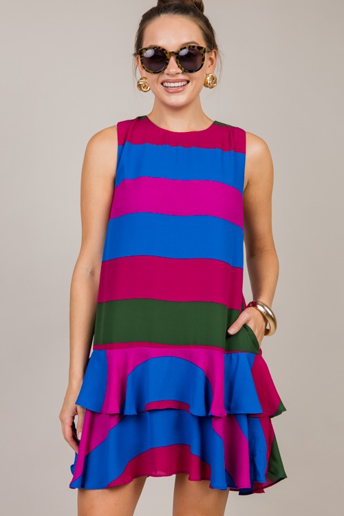 Maley Stripe Dress, Magenta Multi - 1007-163.jpg