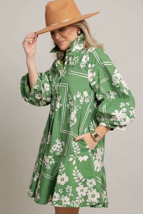 Kylie Floral Dress, Olive