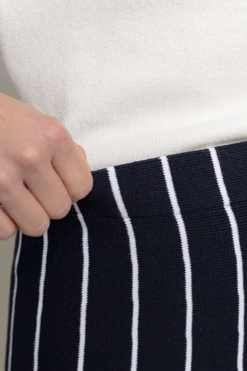 Striped Sweater Skirt, Navy/Ivory - 1007-63.jpg