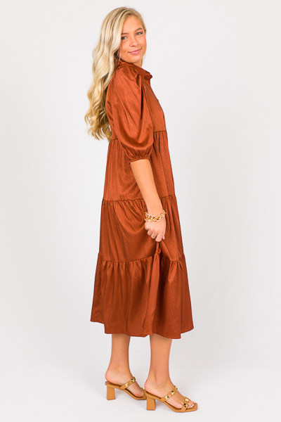 Satin Texture Maxi, Camel