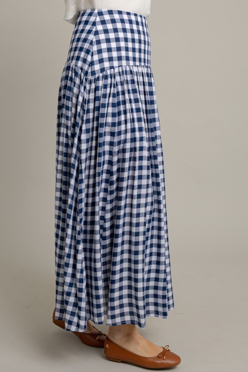 Gingham Check Maxi Skirt, Navy - 1007-97.jpg