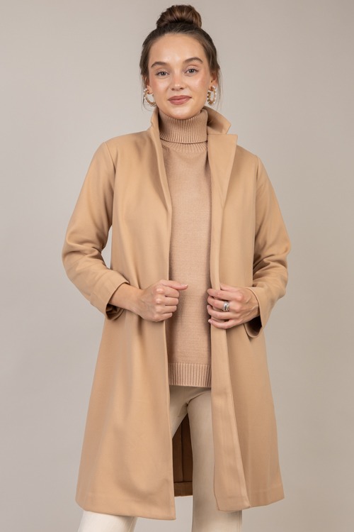 Ellie Open Coat, Camel