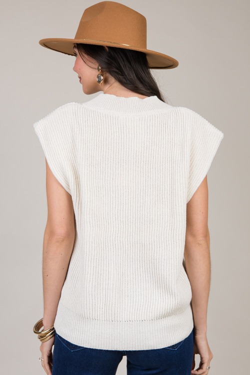 Sandra V-Neck Sweater, Cream - 1009-119.jpg