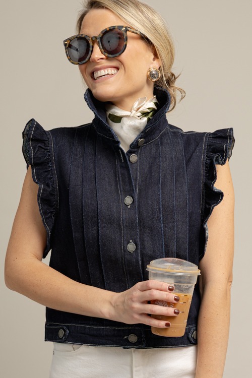 Denim Pleated Ruffle Vest, Dark - 1009-128.jpg