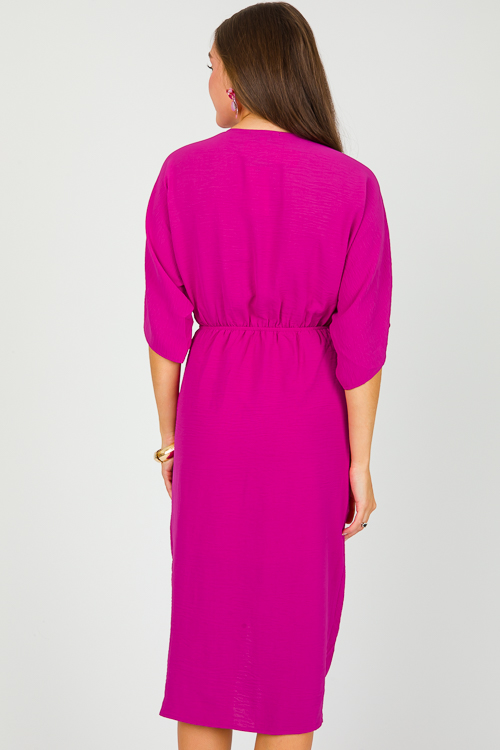 Kimono Sleeve Midi, Magenta