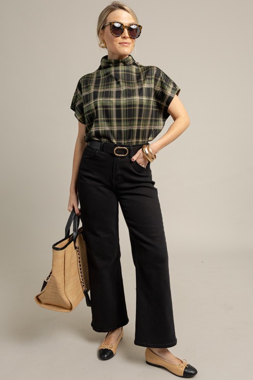 Plaid Mock Neck Top, Green - 1009-48.jpg
