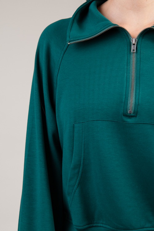 Soft Knit Half Zip, Dark Green - 1009-56.jpg