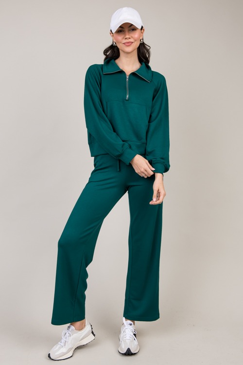 Soft Knit Half Zip, Dark Green - 1009-57.jpg