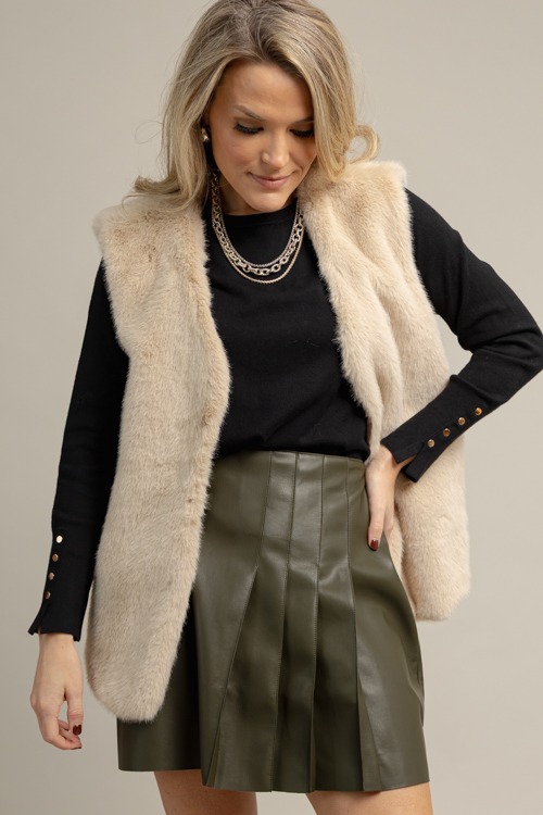 Pleated Leather Skirt, Olive - 1009-75.jpg