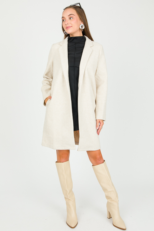 Lapel Collar Coat, Sand