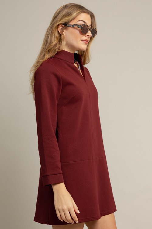 Sayla Knit Dress, Burgundy - 1009-85.jpg