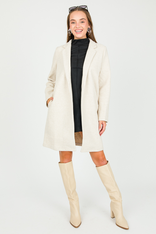 Lapel Collar Coat, Sand