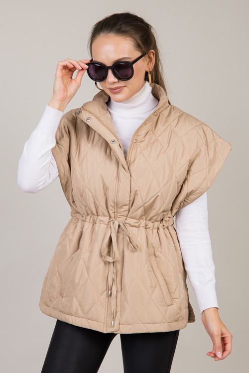 Draw Waist Quilted Vest, Taupe - 1009-88.jpg