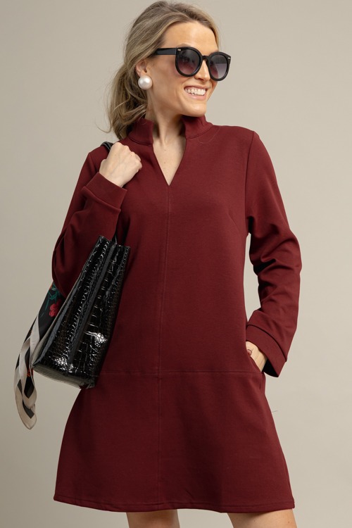 Sayla Knit Dress, Burgundy - 1009-90.jpg