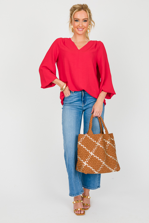 Mila Blouse, Red