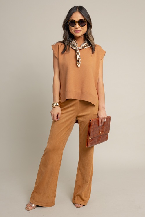 Suede Side Pocket Pants, Camel - 1010-124h.jpg
