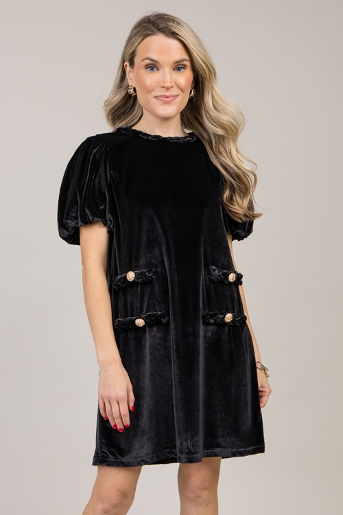 Braided Trim Velvet Dress, Blac - 1010-31h.jpg