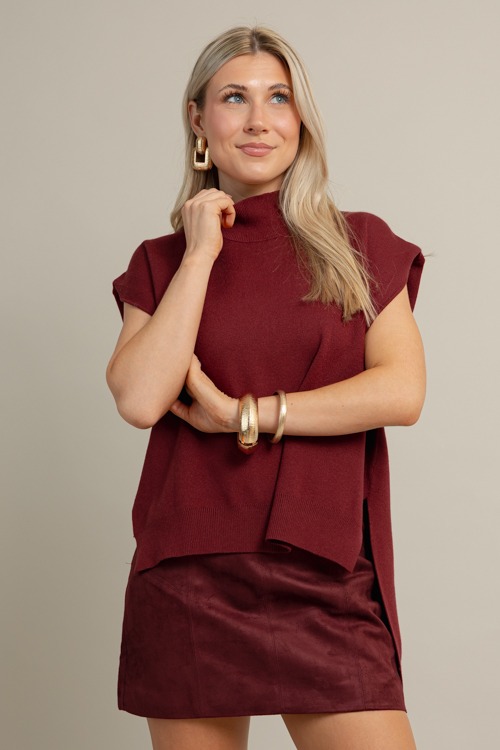 Simply Chic Sweater, Burgundy