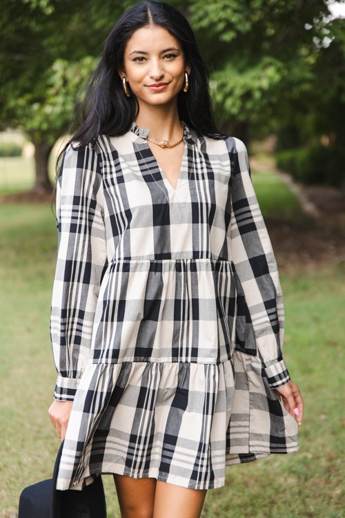 Shannon Plaid Dress, Tan - 1011-136p.jpg