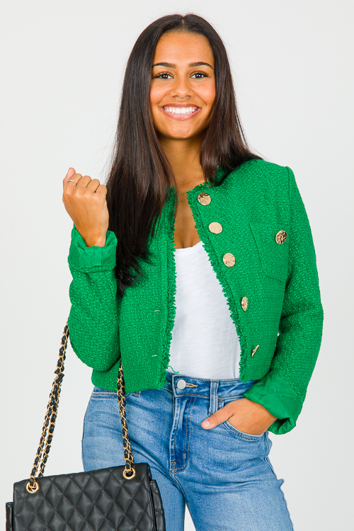 Stacy Tweed Jacket, Green