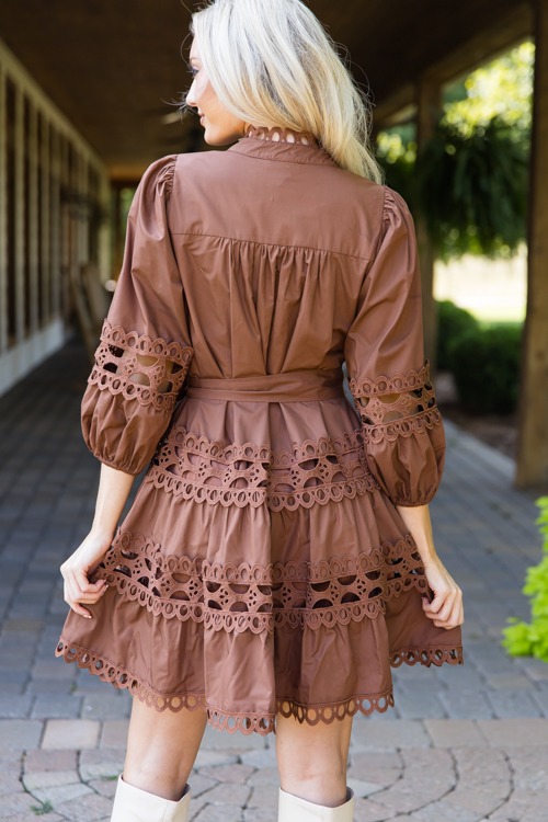 Lovely Lace Button Dress, Brown - 1011-47.jpg