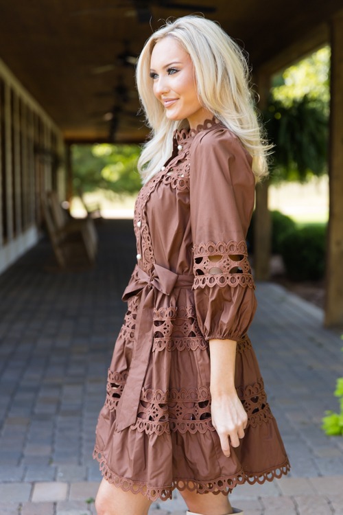 Lovely Lace Button Dress, Brown - 1011-48.jpg