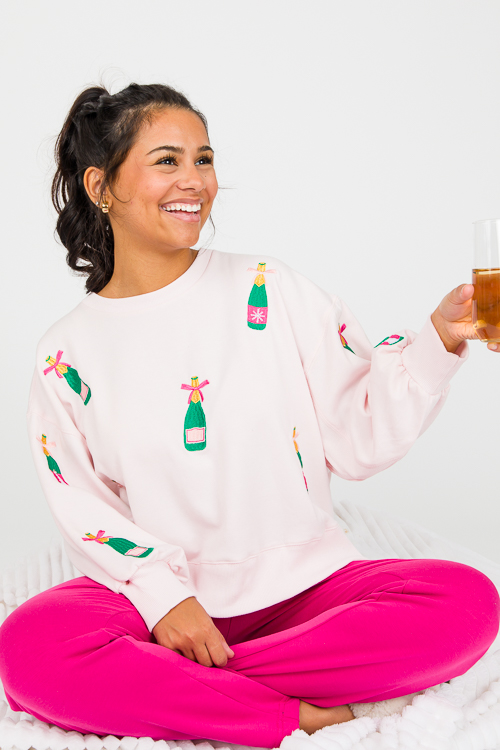 Millie Sweatshirt, Champagne Bottles