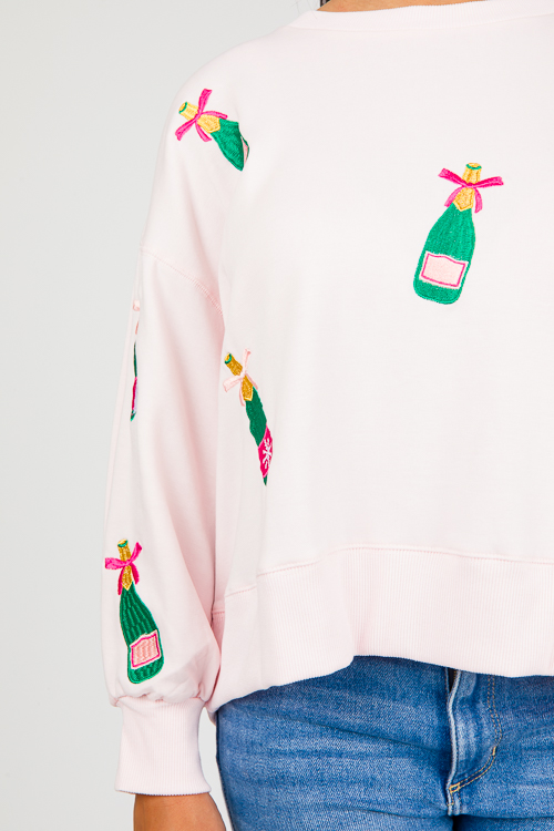 Millie Sweatshirt, Champagne Bottles