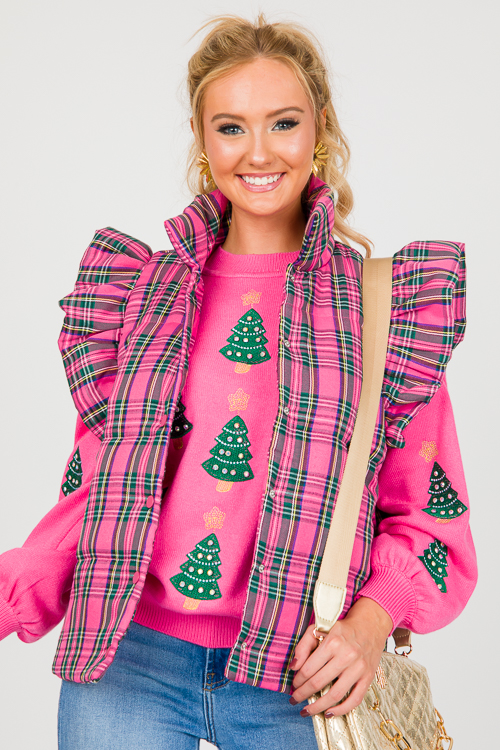 Christmas Tree Sweater, Pink