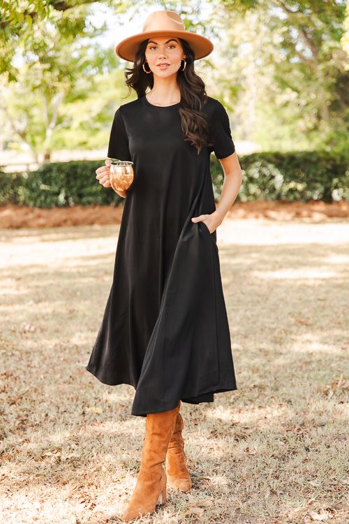 Short Sleeve Gabi Maxi, Black