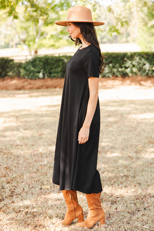 Short Sleeve Gabi Maxi, Black