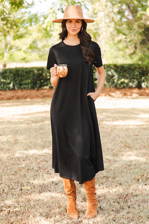 Short Sleeve Gabi Maxi, Black