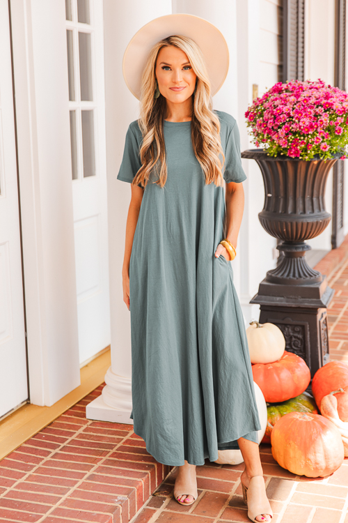 Short Sleeve Gabi Maxi, Green