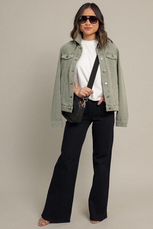 Soft Stretch Denim Jacket, Olive - 1013-26.jpg