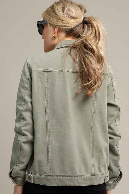 Soft Stretch Denim Jacket, Olive - 1013-31.jpg