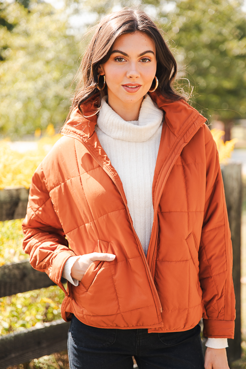 Caramel Quilted Jacket