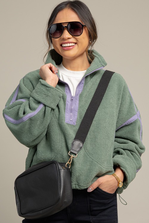 Two-Tone Soft Pullover, Pistachio