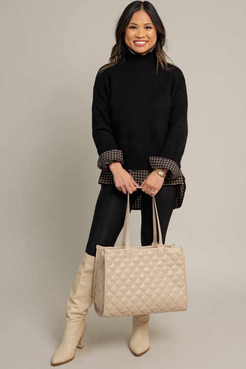 Oversized Check Shirt, Black - 1014-244H.jpg