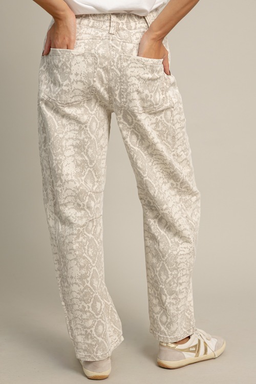 Snake Barrel Jeans, Beige - 1014-254.jpg